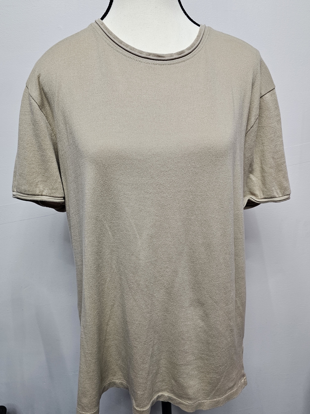 Zara Short Sleeve Crew Neck T-Shirt - Light Beige(L)